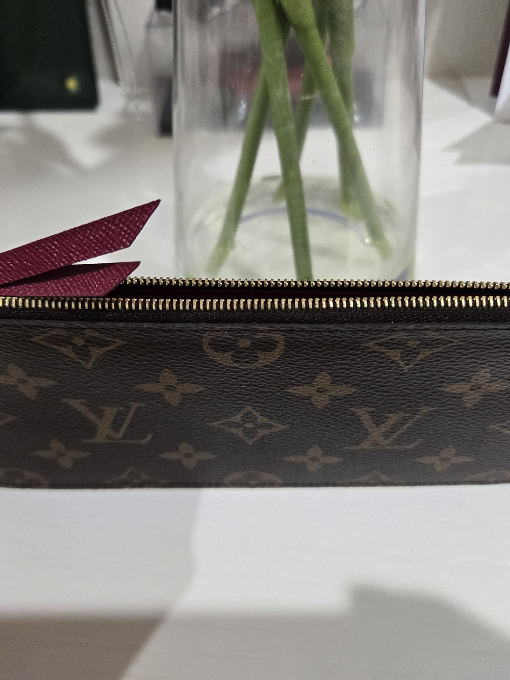 Louis Vuitton Monogram Zip Pouch - Brown/Tan with Gold Hardware - Picture 4 of 10